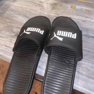 Black Puma Slides
